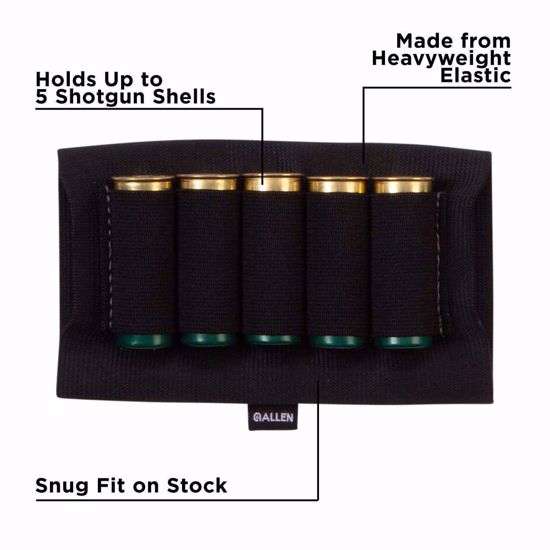 صورة Allen Company Shotgun Shell Buttstock Holder, Black